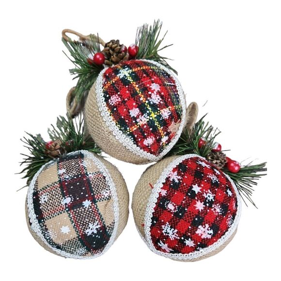 Country Woodland Rustic Farmhouse Christmas Tree Ornaments 16 pc - Picture 3 of 10